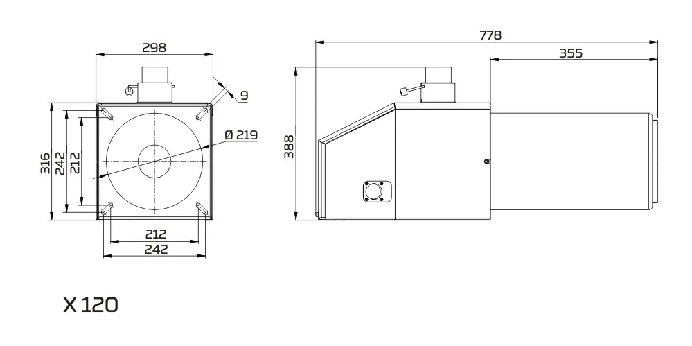 PellasX X 120 brander