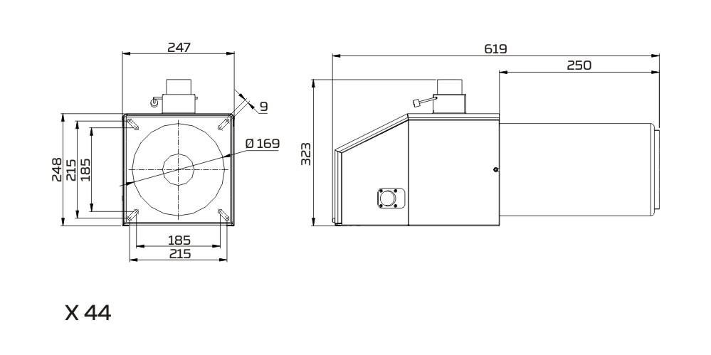 Pelletbrander PellasX X 44