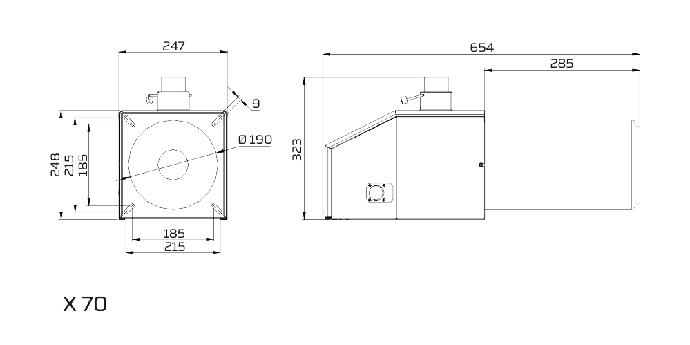 PellasX X 70 brander